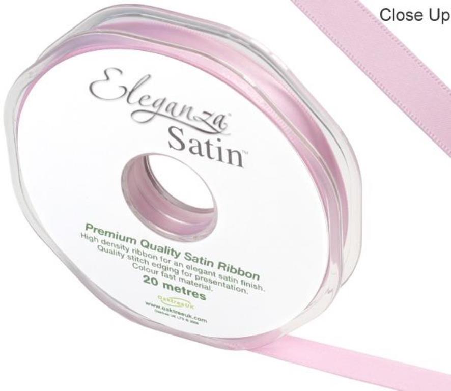 Eleganza Double Faced Satin 10mm x 20m Fashion Pink No.22 - Click Image to Close