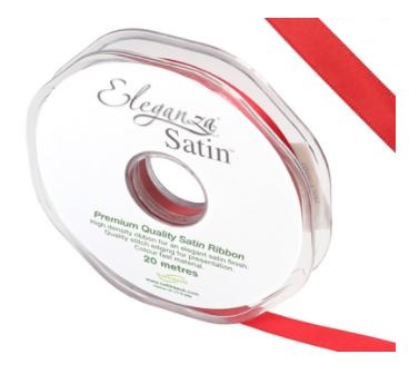 ELEGANZA DOUBLE FACED SATIN 10MM X 20M RED NO.16