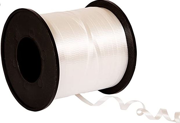 WHITE CURLING RIBBON 500 YARDS - Click Image to Close