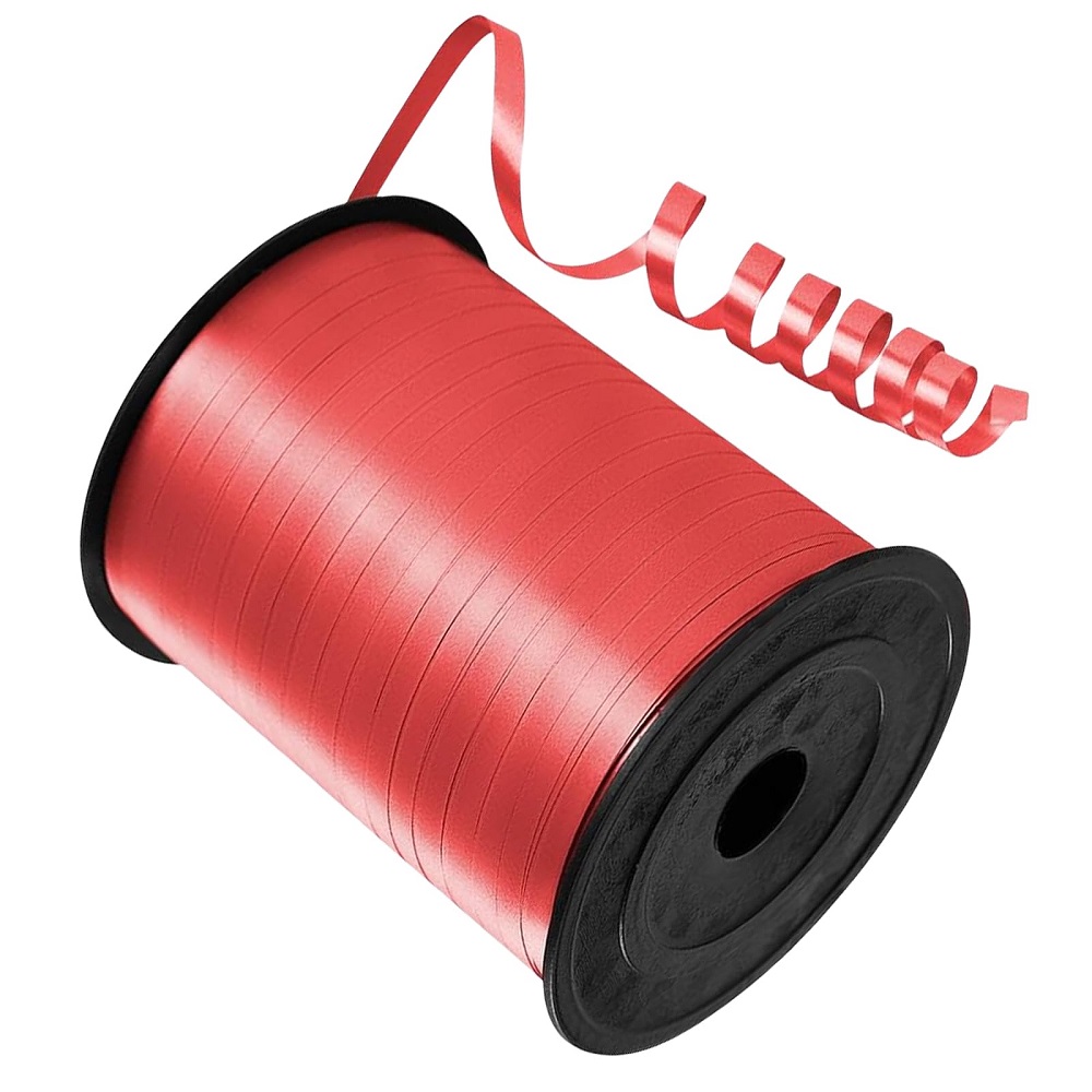 RED CURLING RIBBON 500 YARDS - Click Image to Close