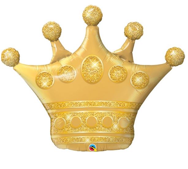 QUALATEX 41" GOLDEN CROWN BALLOON - Click Image to Close