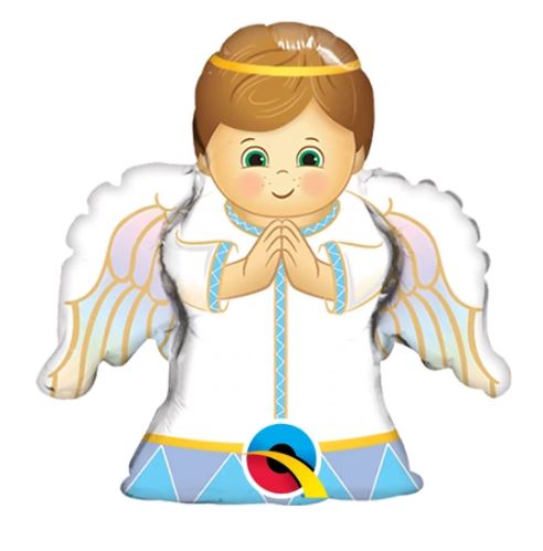 QUALATEX 14" SHAPE ANGEL BOY - Click Image to Close