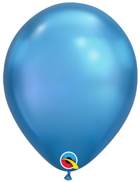 QUALATEX BLUE 11" CHROME (100CT) LCU - Click Image to Close