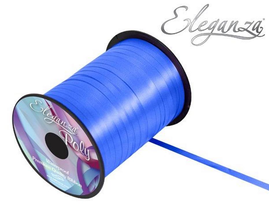 Eleganza Poly Curling Ribbon 5mm x500yds No.18 Royal Blue - Click Image to Close