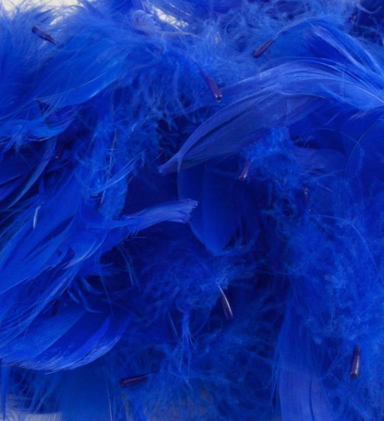Eleganza Feathers Mixed sizes 3"-5" 50g bag Royal Blue No.18 - Click Image to Close