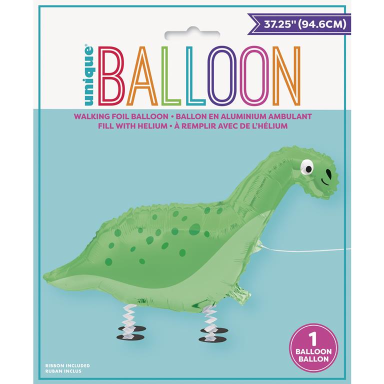 Walking Pet Dinosaur Foil Balloon - Click Image to Close