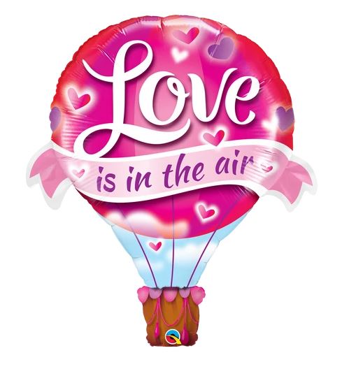 QUALATEX 42" SHAPE LOVE IS IN THE AIR BALLOON - Click Image to Close