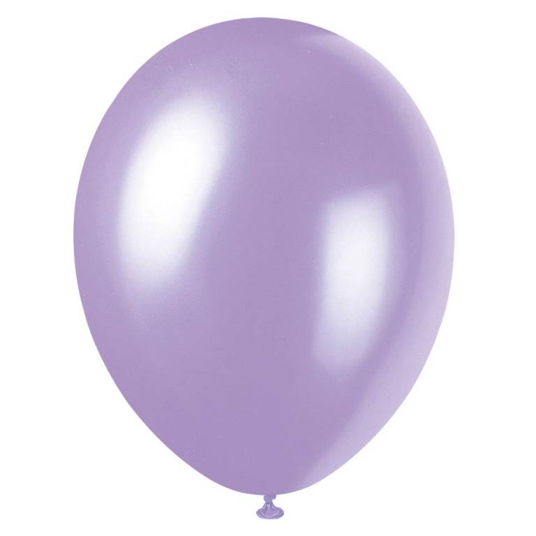 12" PREMIUM PEARLIZED BALLOONS 8 PACK LOVELY LAVENDER - Click Image to Close