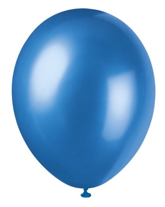 12" PREMIUM PEARLIZED BALLOONS 8 PACK COSMIC BLUE - Click Image to Close