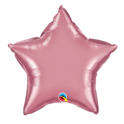 QUALATEX 20" STAR CHROME MAUVE PLAIN FOIL - Click Image to Close