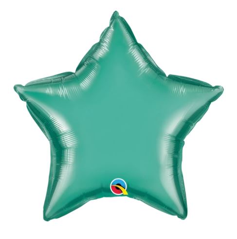 QUALATEX 20" STAR CHROME GREEN PLAIN FOIL - Click Image to Close