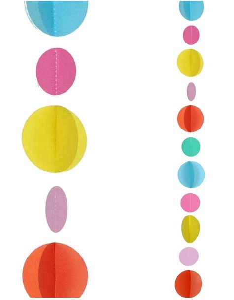 Multi Colour Circles Tails 1.2m - Click Image to Close