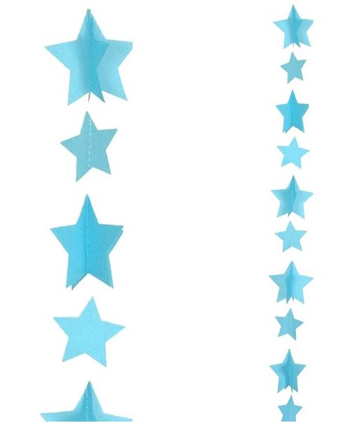 Blue Stars Balloon Tail 1.2M - Click Image to Close