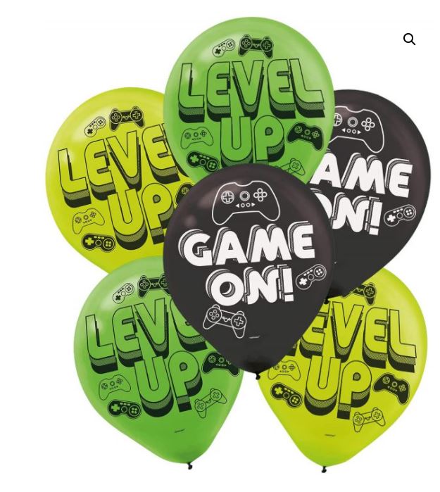 Level Up 11" Latex Balloons 6 Pack - Click Image to Close
