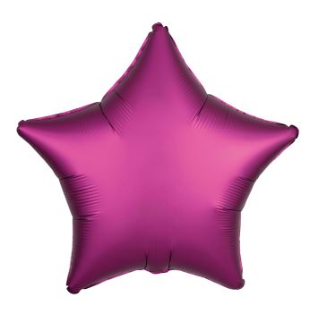 Amscan Metallic Fuchsia Star Standard Foil Balloons - Click Image to Close