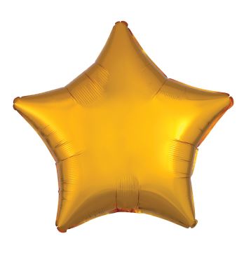 Amscan Metallic Gold Star Standard Foil Balloons - Click Image to Close