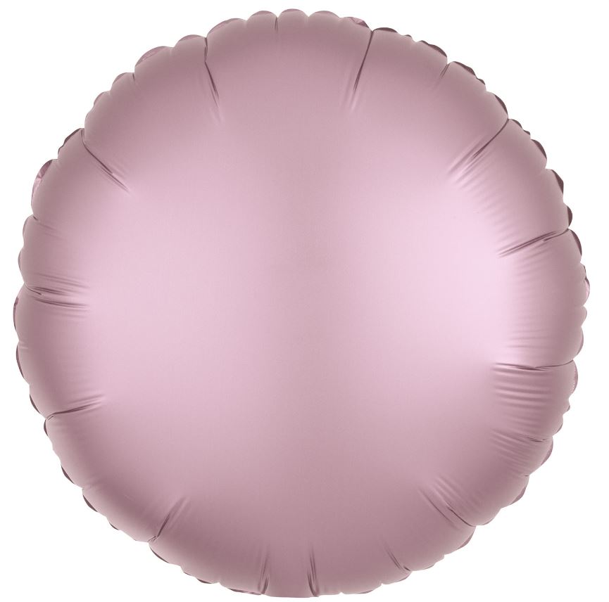 Amscan Metallic Pastel Pink Circle Standard Foil Balloon - Click Image to Close