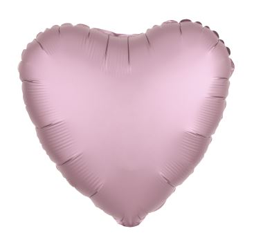 Amscan Metallic Pastel Pink Heart Standard Foil Balloons - Click Image to Close