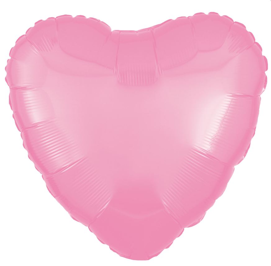 Amscan Metallic Pink Heart Standard Pack aged Foil Balloon - Click Image to Close