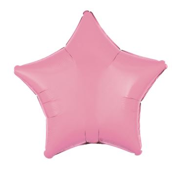 Amscan Metallic Pink Star Standard Foil Balloons - Click Image to Close