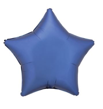 Amscan Silk Lustre Azure Blue Star Standard Foil Balloons LOONS - Click Image to Close