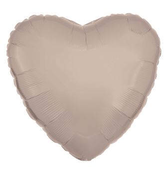 Amscan Silk Lustre Latte Heart Standard Foil Balloons - Click Image to Close