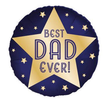 Fathers Day Best Dad Ever Standard Foil Balloons S40 - Click Image to Close