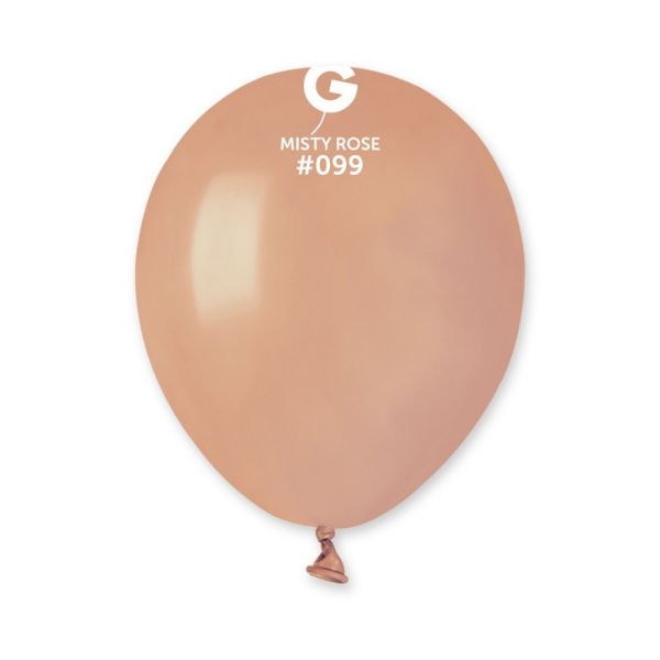 GEMAR 5" PK50 LATEX BALLOONS MISTY ROSE #099 - Click Image to Close