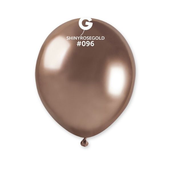 GEMAR 5" PK50 LATEX BALLOONS SHINY ROSE GOLD#096 - Click Image to Close