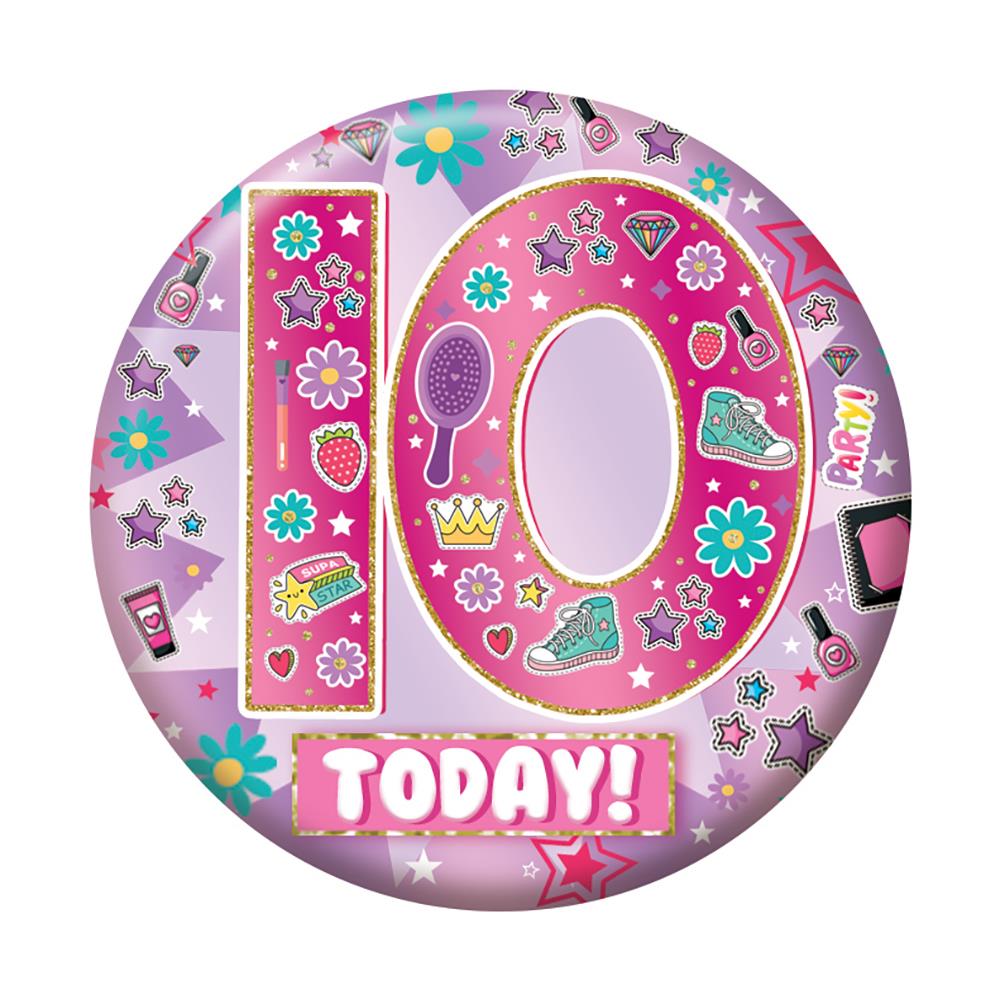 Badges 5.5cm - Age 10 Female - Click Image to Close