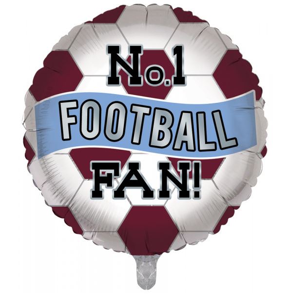 FOOTBALL FAN MAROON BALLOON 18" - Click Image to Close