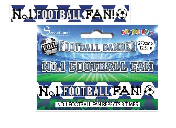 Football Banners - Blue and White - Click Image to Close