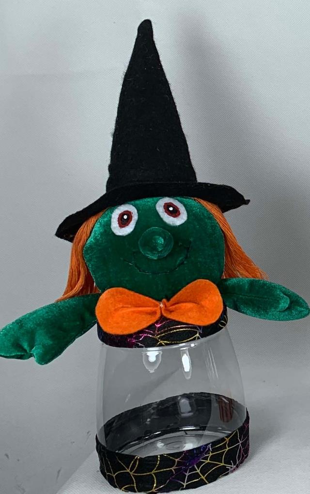 Witch Halloween 13" Candy Jar - Click Image to Close