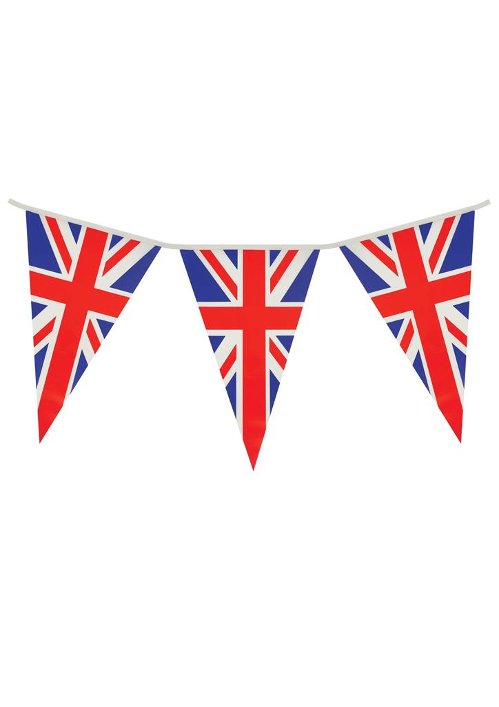 UNION JACK FLAG BUNTING 7M With 25 PENNANTS - Click Image to Close