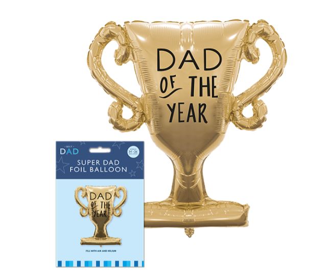 Fathers Day Dad Trophy Foil Balloon 34" X 26" - Click Image to Close