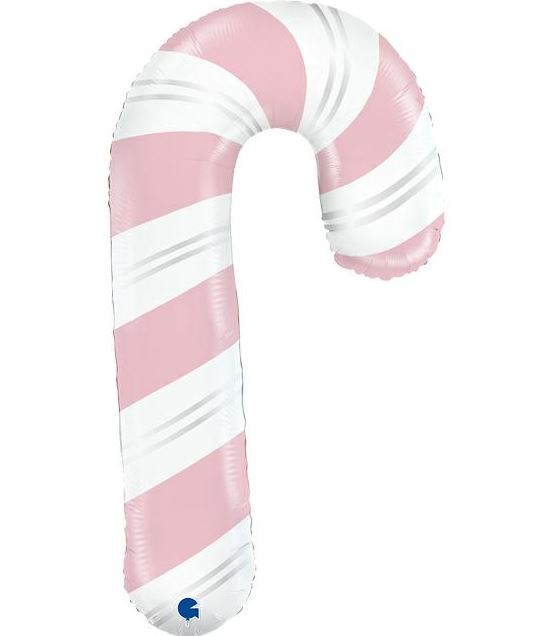 Pink Candy Cane 41" Balloon - Click Image to Close