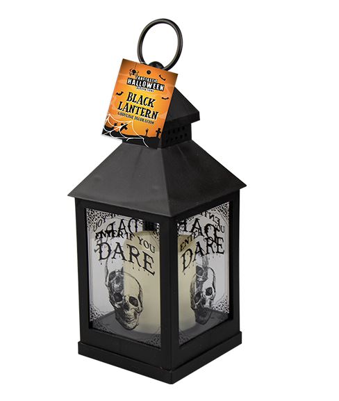 Black Halloween Lantern 24.5cm - Click Image to Close