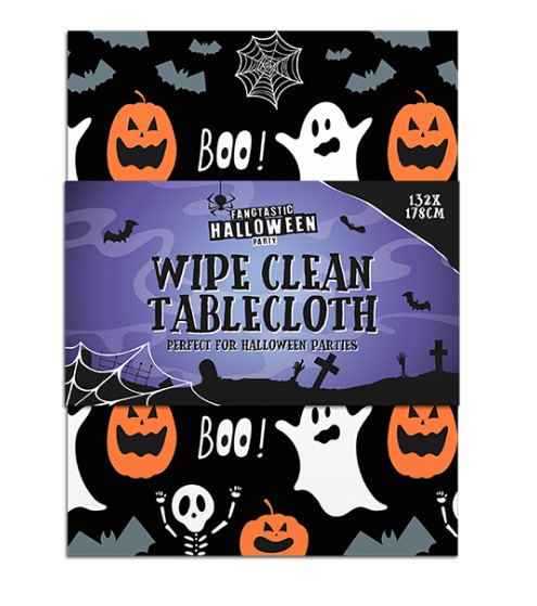 Halloween Wipe Clean Tablecloth 132x178cm - Kids - Click Image to Close