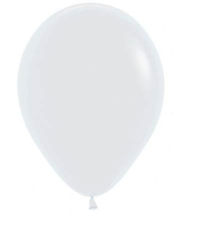 Sempertex 12" Fashion White Latex Balloons 50 Pack - Click Image to Close