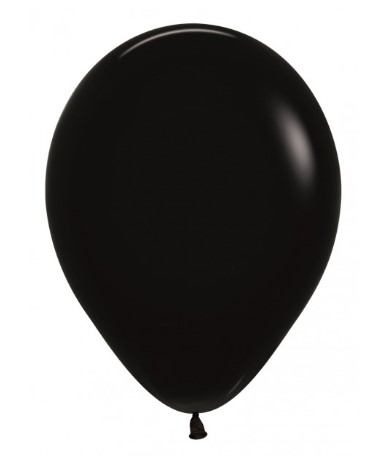 Sempertex 12" fashion Black Latex Balloons 12 Pack - Click Image to Close