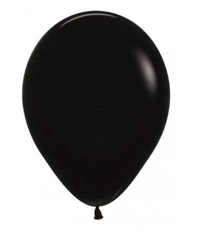 Sempertex 12" Black Latex Balloons 50 Pack - Click Image to Close